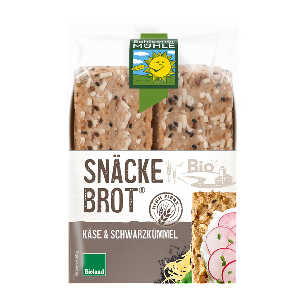 Bohlsener Mühle Snäckebrot Schwarzkümmel & Käse 200 g