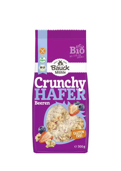 Bauck Mühle Hafer Crunchy Beere  glutenfrei 300 g