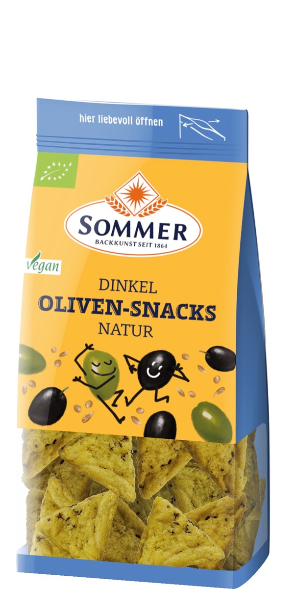 Sommer Dinkel Oliven-Snacks natur 150 g