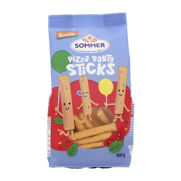 SOMMER BACKKUNST SEIT 1864 Dinkel Kinder Pizzaparty Stängel demeter 100 g
