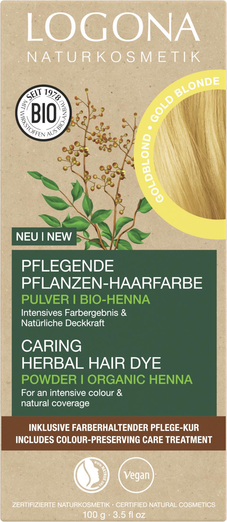 Logona Pflanzen-Haarfarbe Pulver goldblond 100g