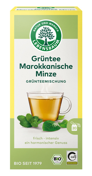 LEBENSBAUM Grüntee Marrokanische Minze 20 Btl. 40 g