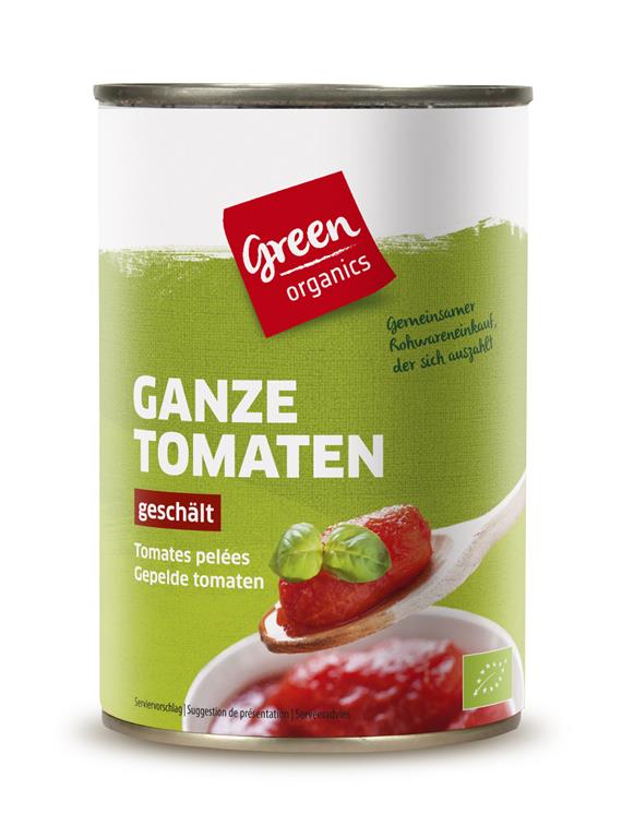 greenorganics geschälte Tomaten Dose 240g