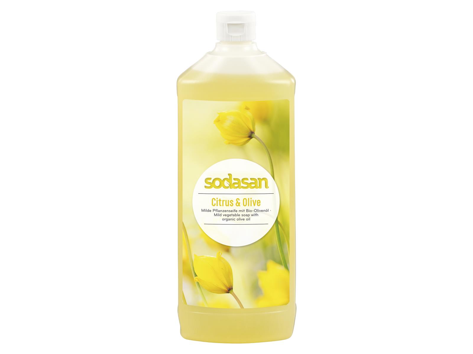 Sodasan Pflanzenöl-Seife Citrus Olive Nachfüllbeutel 1l