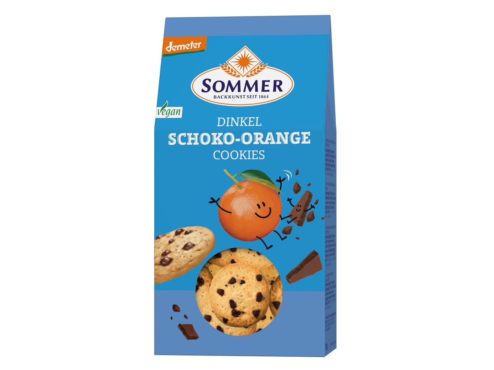 Sommer Dinkel Schoko Orange Cookies 150g