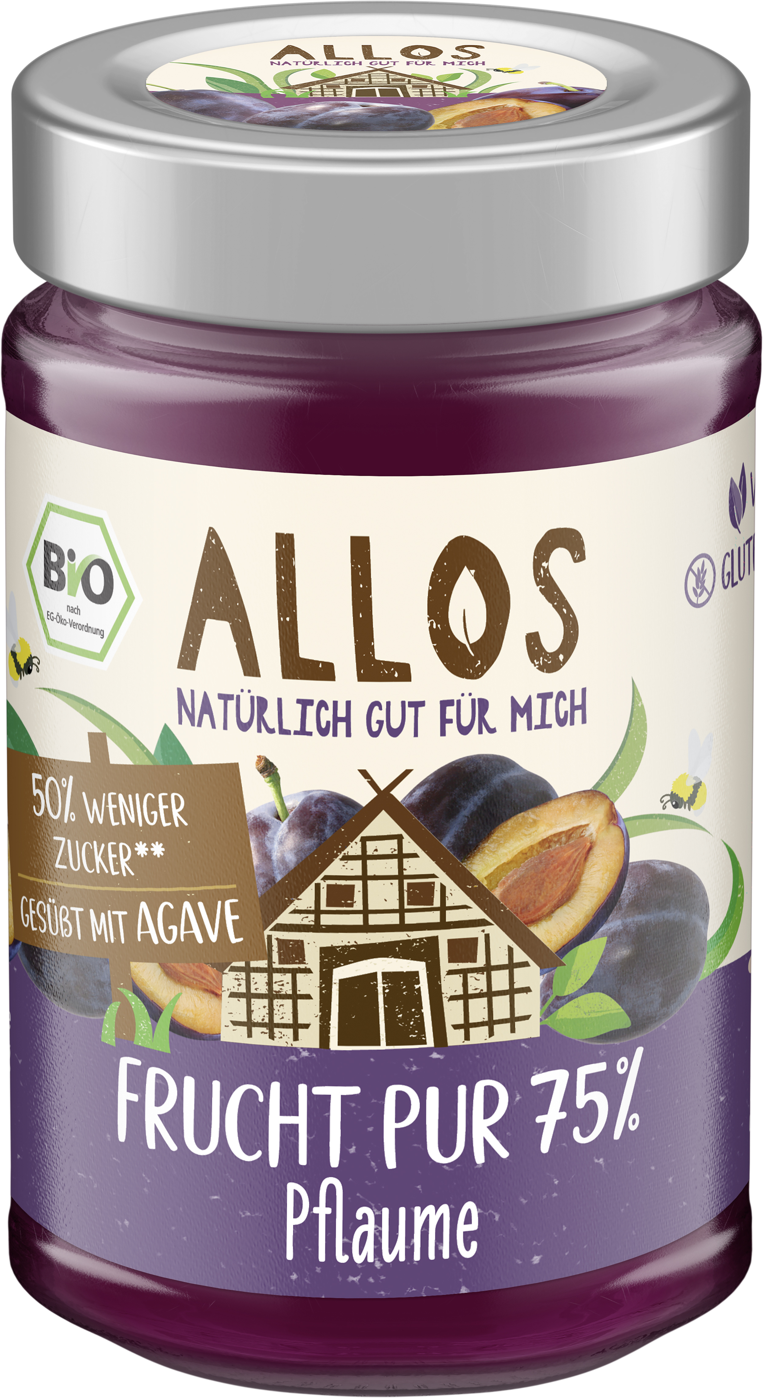 Allos Frucht Pur 75% Pflaume 200 g