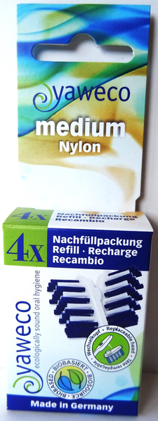 yaweco Nachfüllpack 4 Ersatzköpfe medium 4 Stück