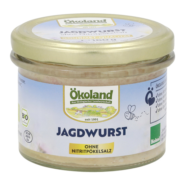 ÖKOLAND Jagdwurst im Glas 160 g