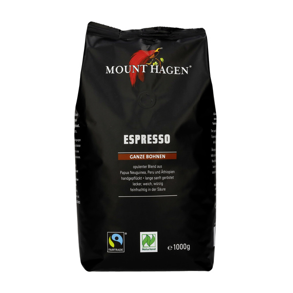 Mount Hagen Espresso ganze Bohne 1 kg