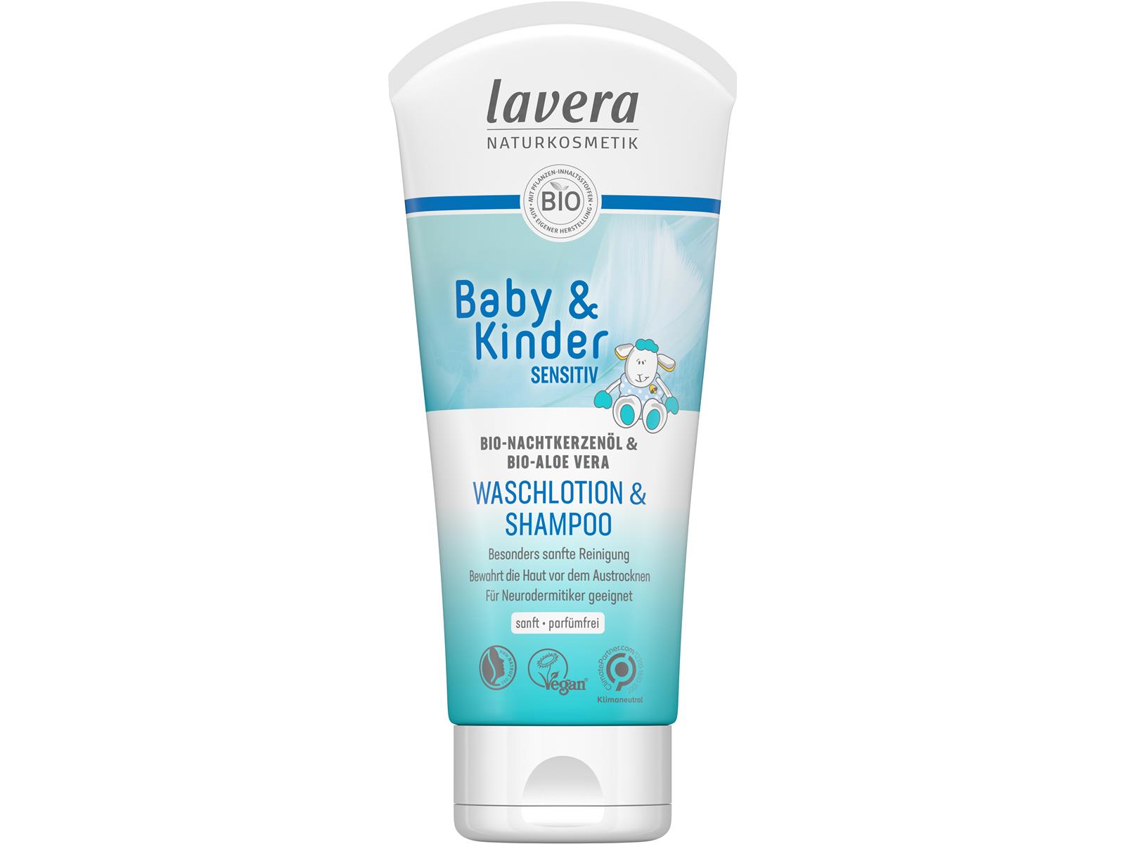 Lavera Baby & Kinder Sensitiv Waschlotion & Shampoo 200 ml
