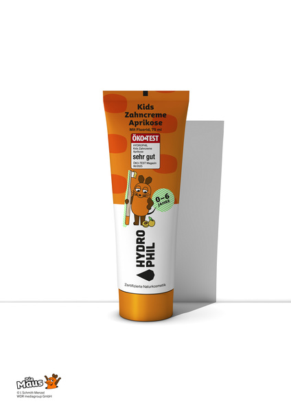 HYDROPHIL Maus - Kids Zahncreme  Aprikose 75 ml