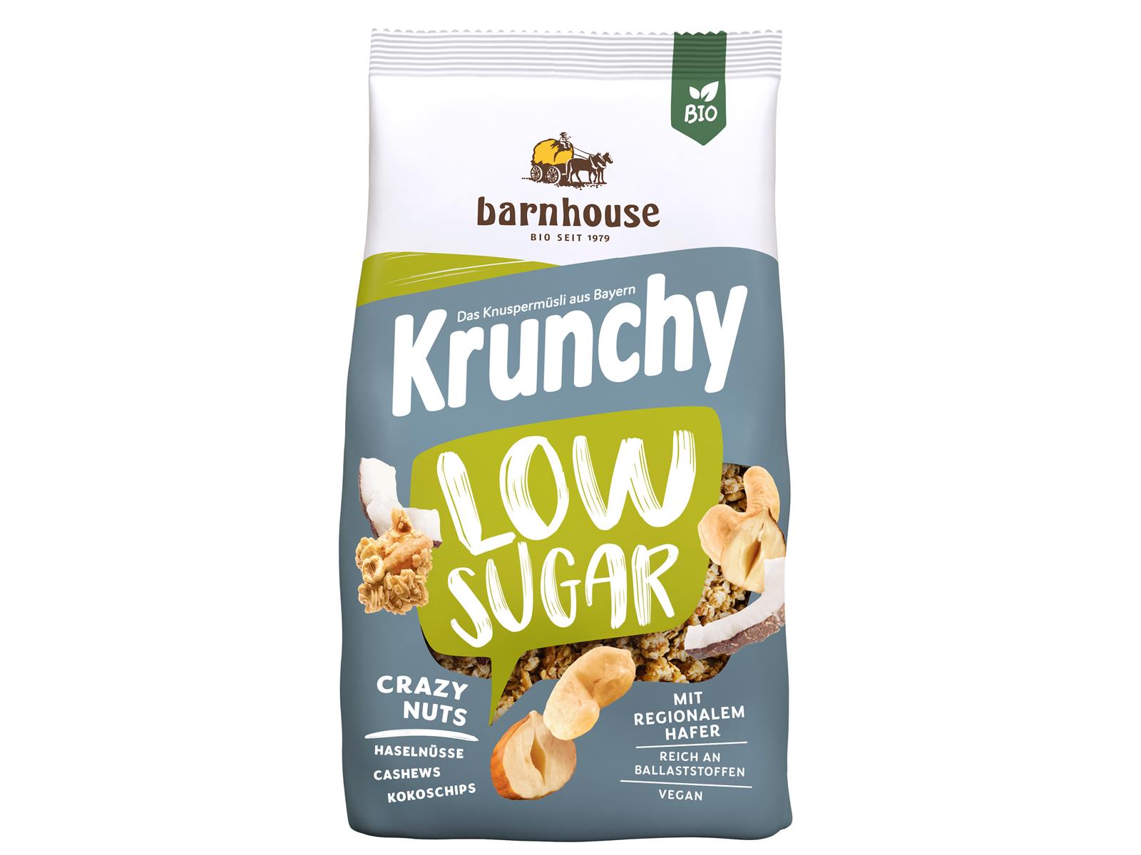 Barnhouse Krunchy Low Sugar Crazy Nuts 375 g