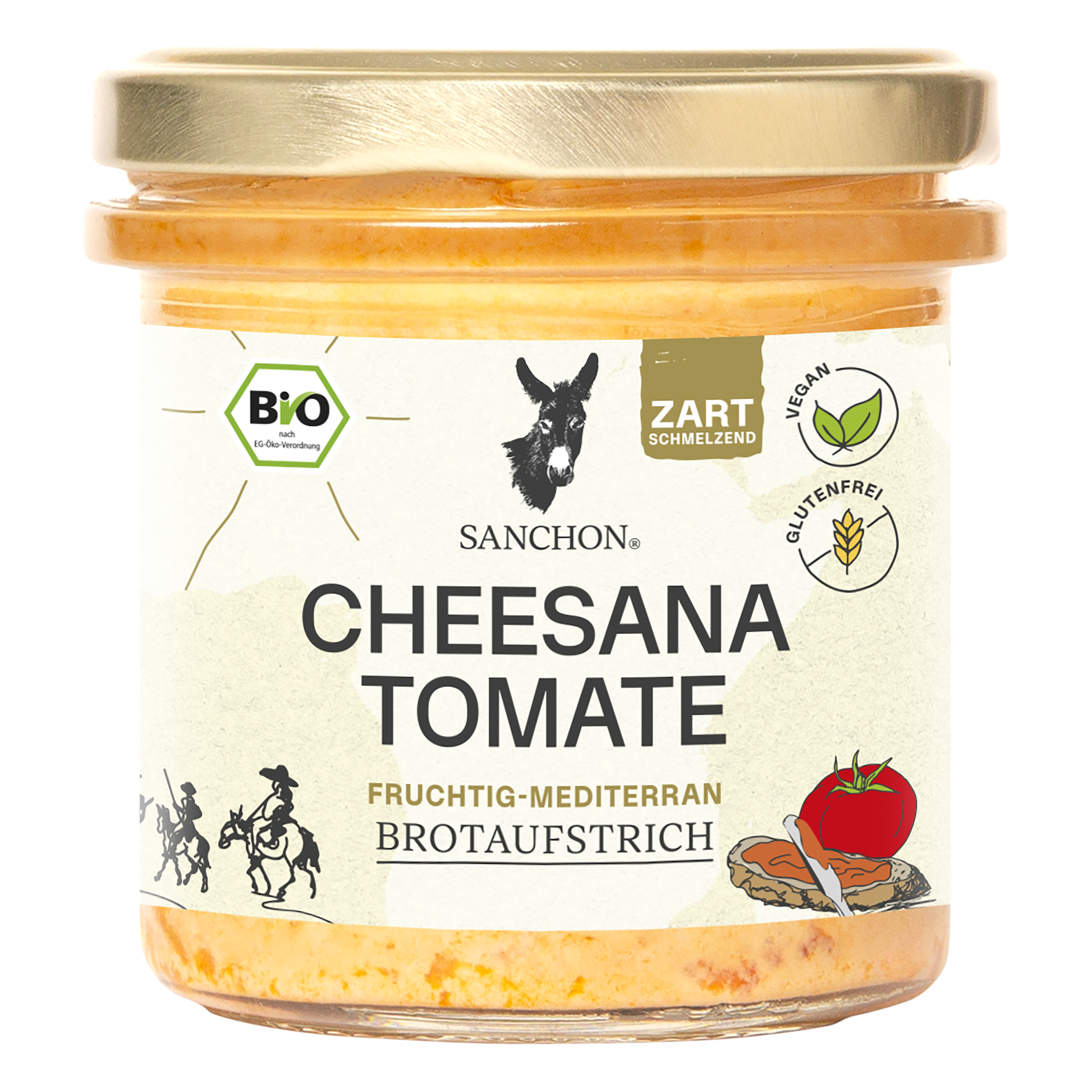 Sanchon Brotaufstrich Cheesana Tomate 135 g