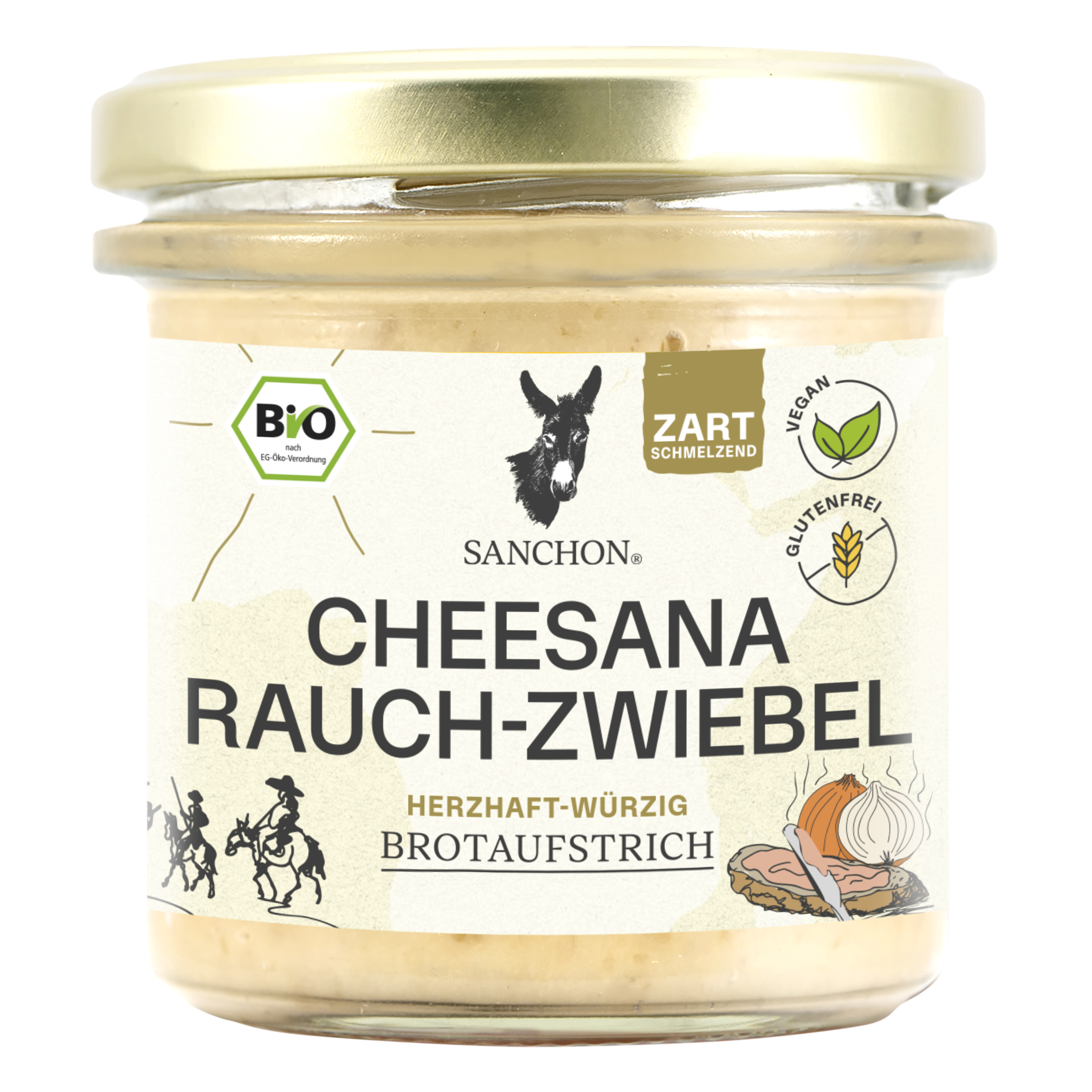 Sanchon Brotaufstrich Cheesana Rauch-Zwiebel 135 g