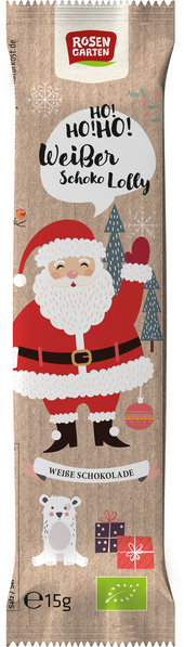 Rosengarten Weißer Schoko-Lolly Nikolaus 15 g