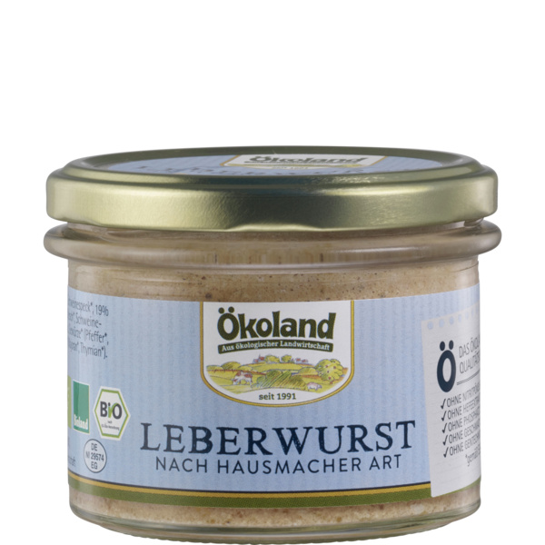 ÖKOLAND Leberwurst Hausmacher Art im Glas 160 g
