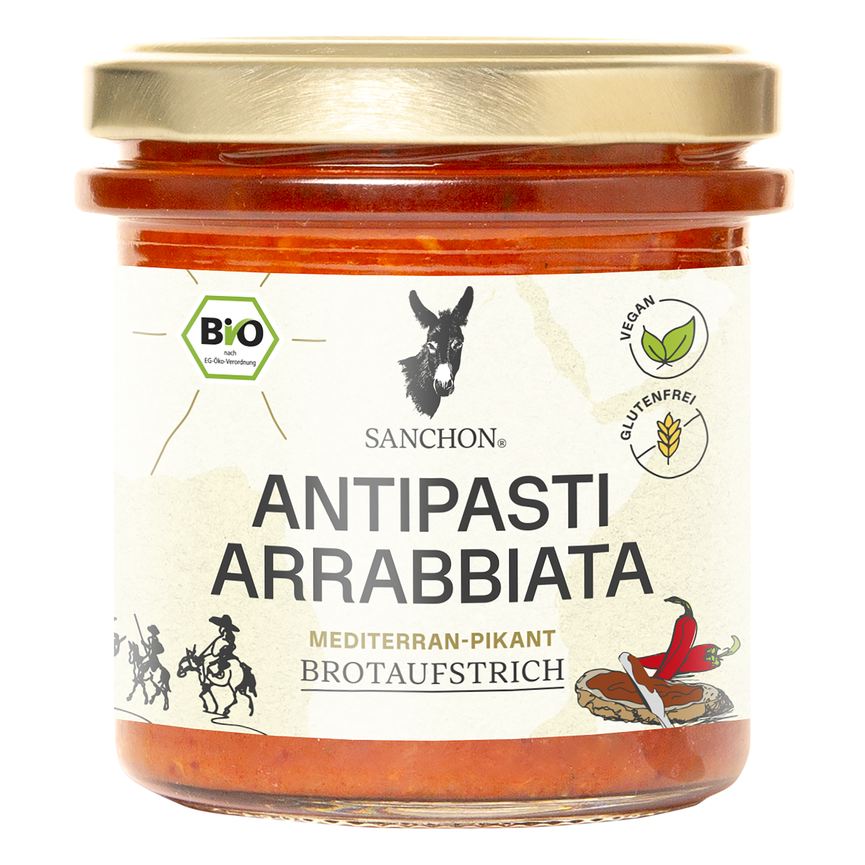 Sanchon Brotaufstrich Antipasti Arrabbiata 150 g
