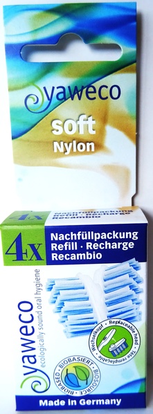 yaweco Nachfüllpack 4 Köpfchen Nylon soft 4 Stück