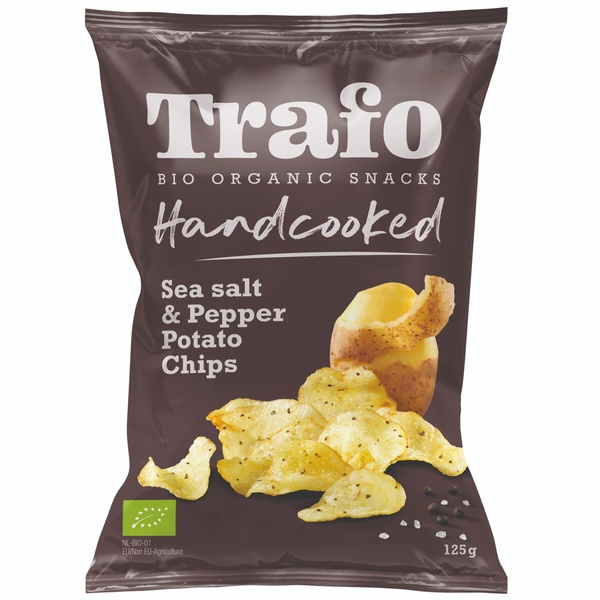 Trafo Handcooked Chips Seasalt & Black Pepper 125 g