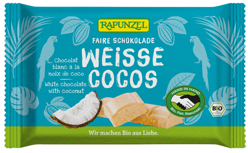 Weisse Schokolade Kokosstückch 100 g