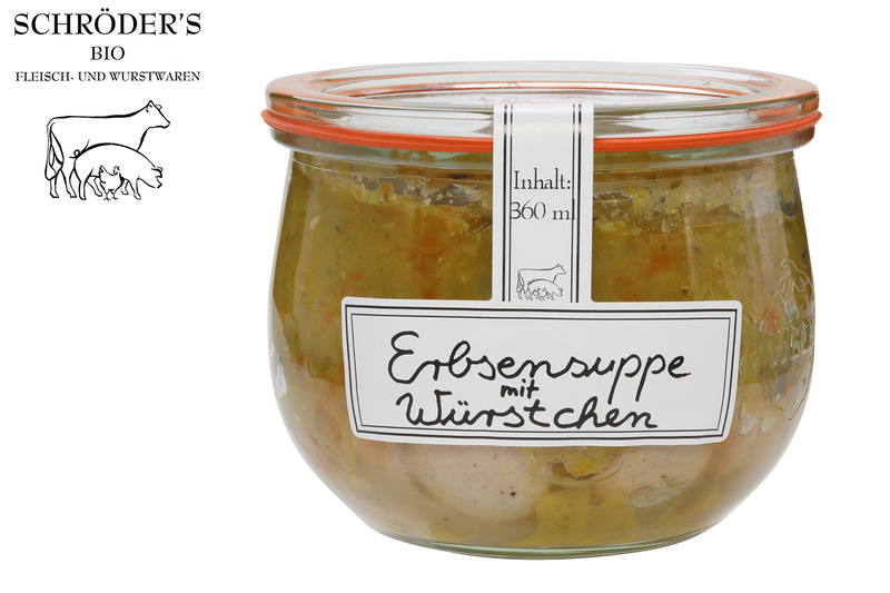 Schröders Bio Fleisch- und Wurstwaren Erbsensuppe mit Wurst MW 400 g