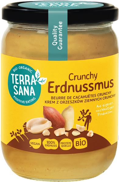 TerraSana Erdnussmus Crunchy 500 g