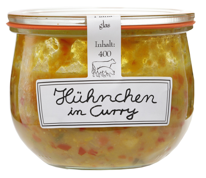 Schröders Bio Fleisch- und Wurstwaren Hähnchen in Curry MW 400 ml