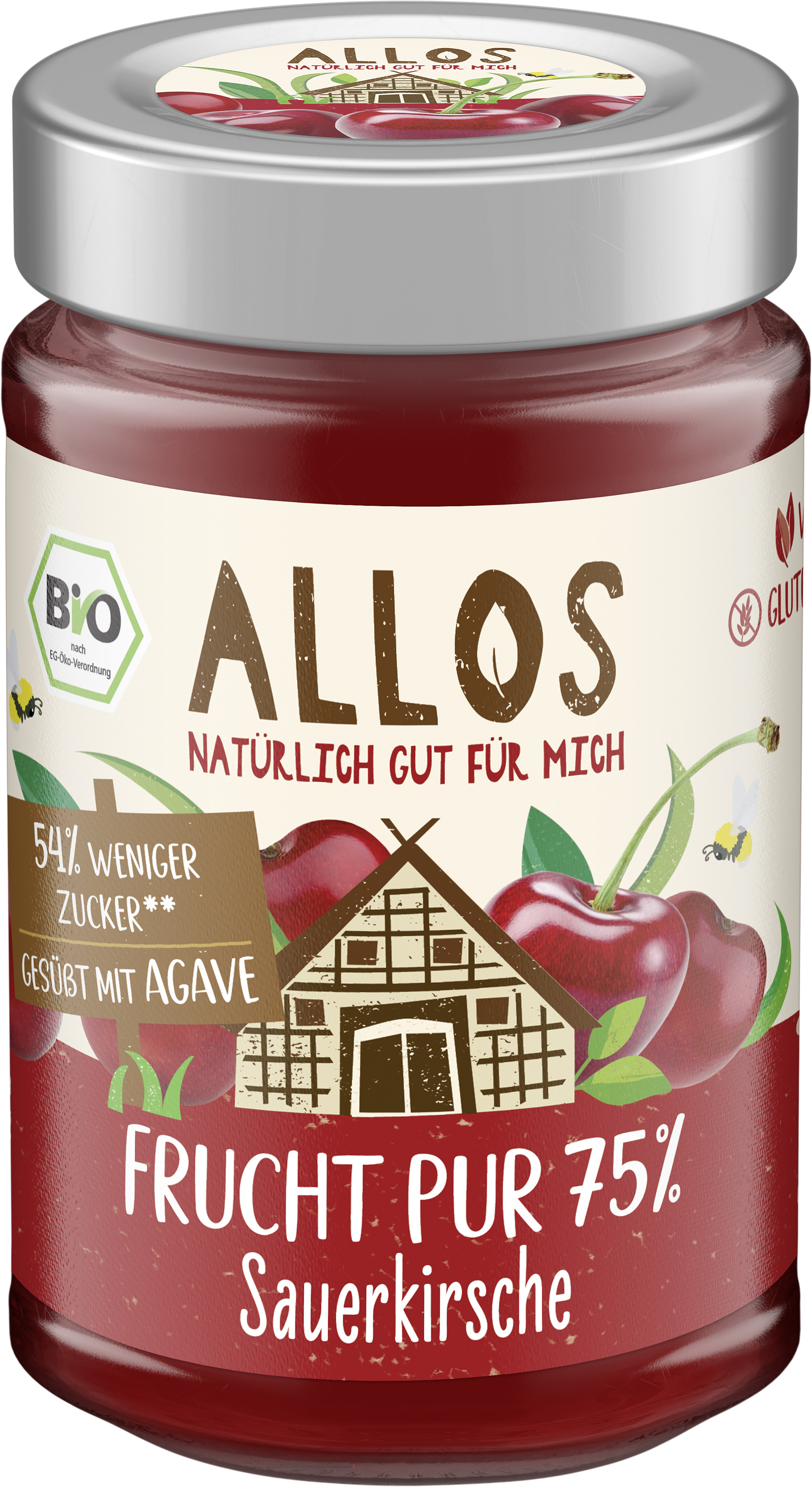 Allos Frucht Pur 75% Sauerkirsche 200 g