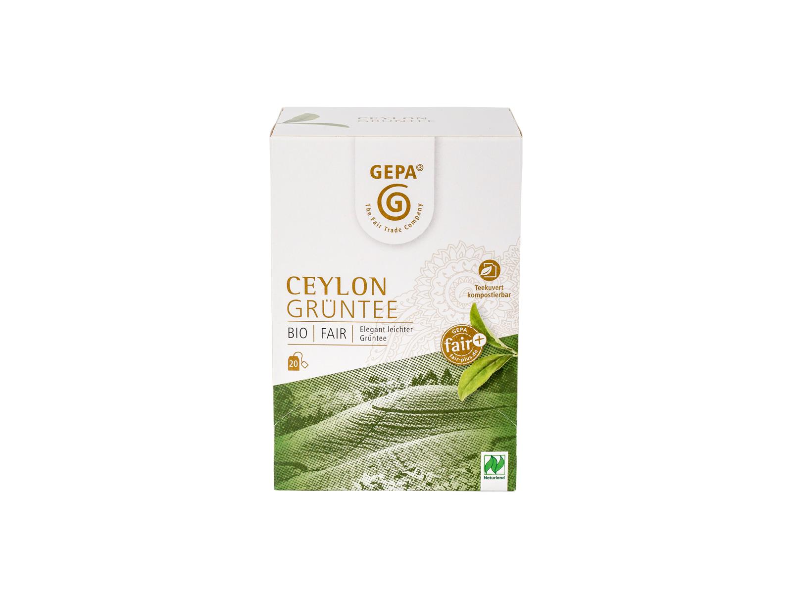 Gepa Grüntee Ceylon 20 Btl. 40 g