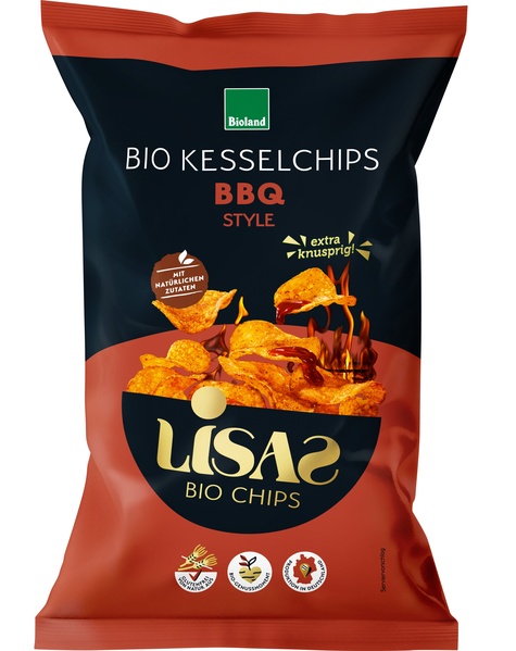 Lisas Bio Chips Kesselchips BBQ Style 115 g
