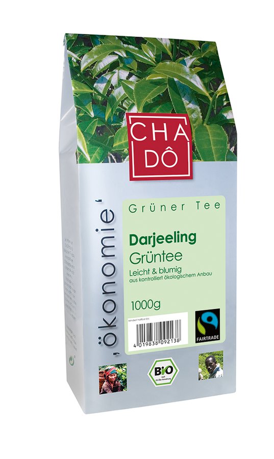 Cha Dô Ökonomie Fairtrade Darjeeling Grüntee 1Kg