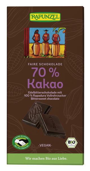 Rapunzel Edelbitter Schokolade 70% 80 g