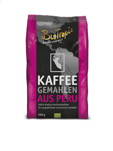 Biotropic Röstkaffee gemahlen aus Peru 500 g