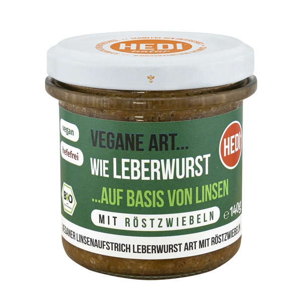 HEDI Leberwurst mit Röstzwiebeln Aufstrich aus Linsen 140 g