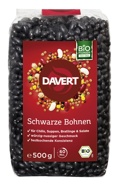 Davert Bohnen schwarz 500 g