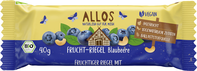 Allos Frucht-Riegel Blaubeere 40 g