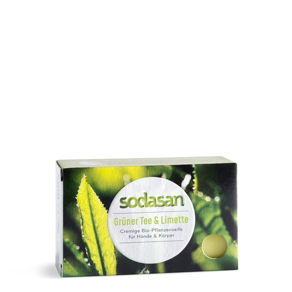 sodasan Stückseife Grüner Tee & Limette 100 g