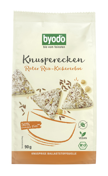 Byodo Knusperecken Roter Reis-Kichererbse glf 90 g