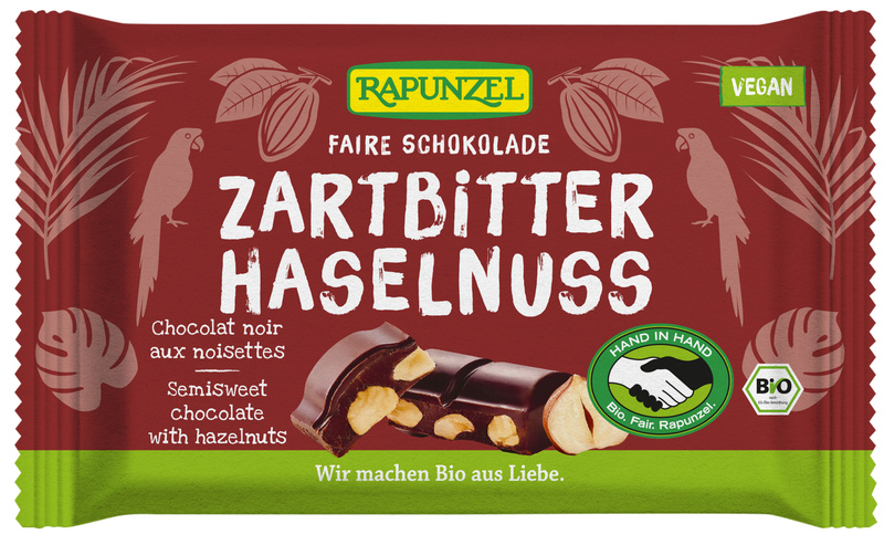 Zartbitter Schokolade Haselnuss 60% 100 g