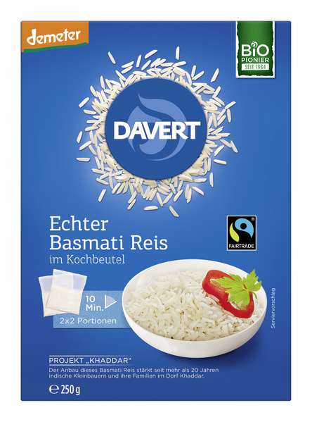 Davert Basmati Reis im Kochbeutel Ft 250 g