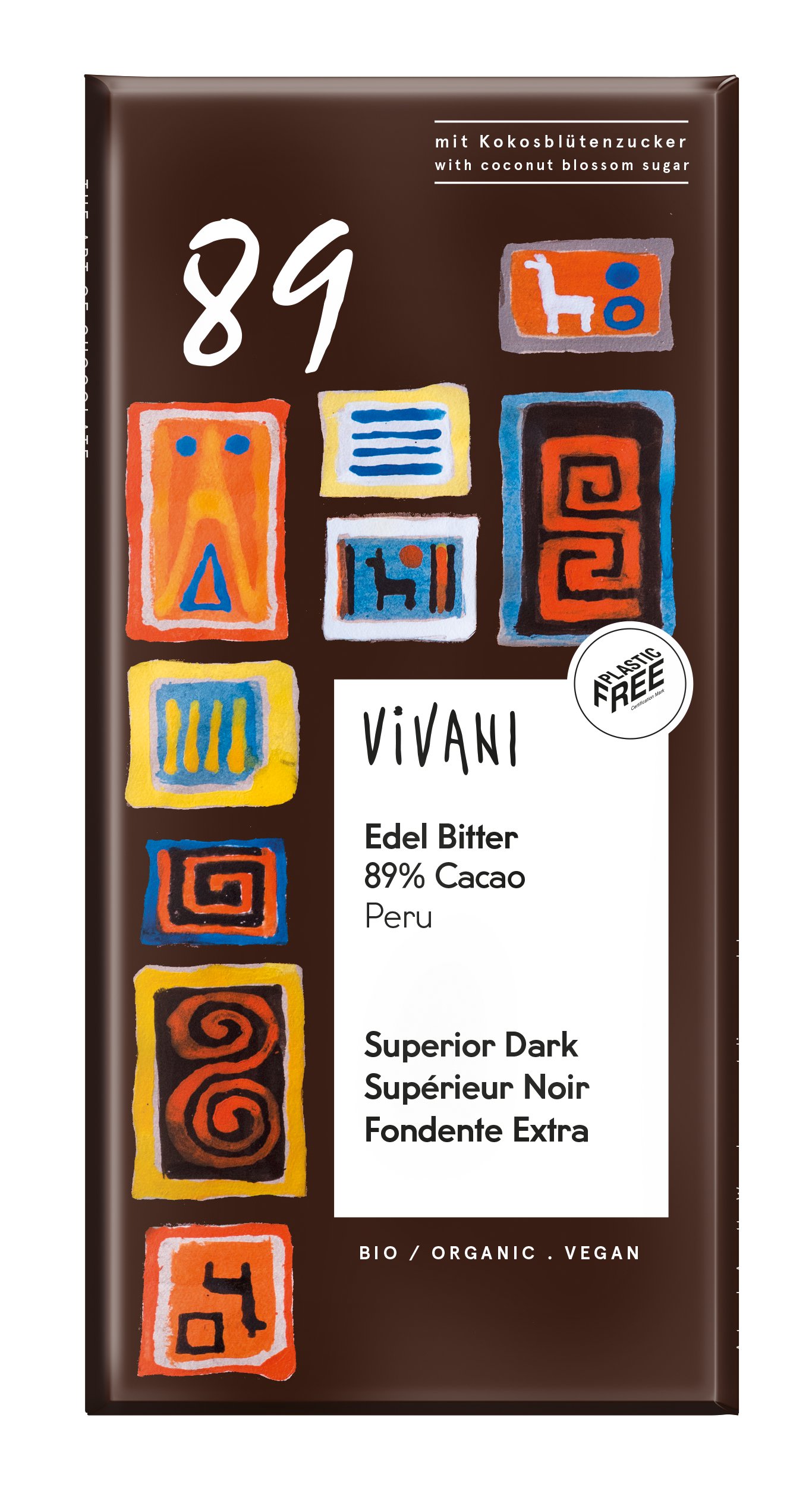 Vivani Edel Bitter 89% Cacao Peru 80 g