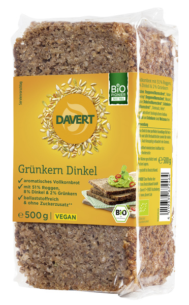 Davert Grünkern Dinkelbrot 500 g