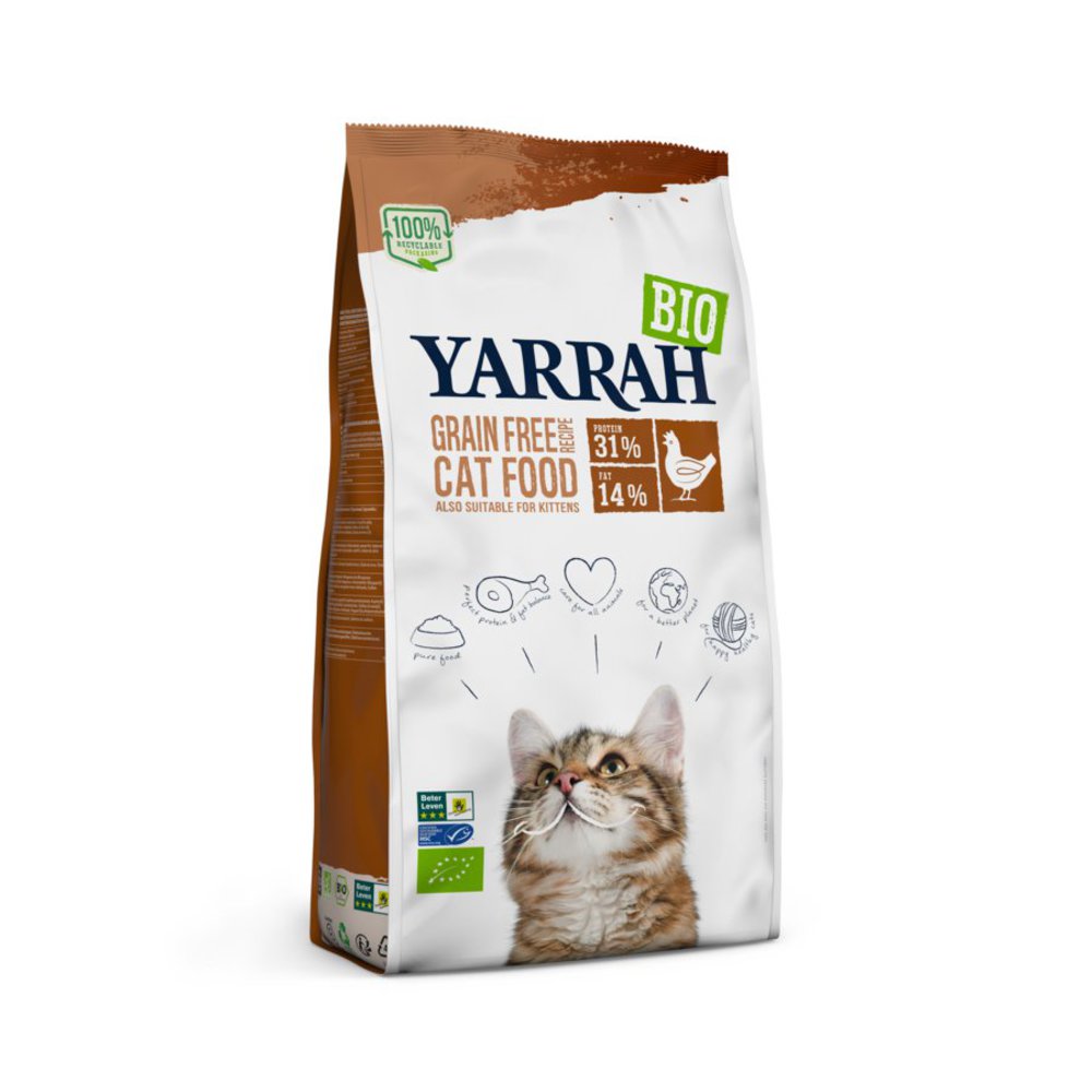 Yarrah Bio MSC Katze Trockenfutter getreidefrei 800 g