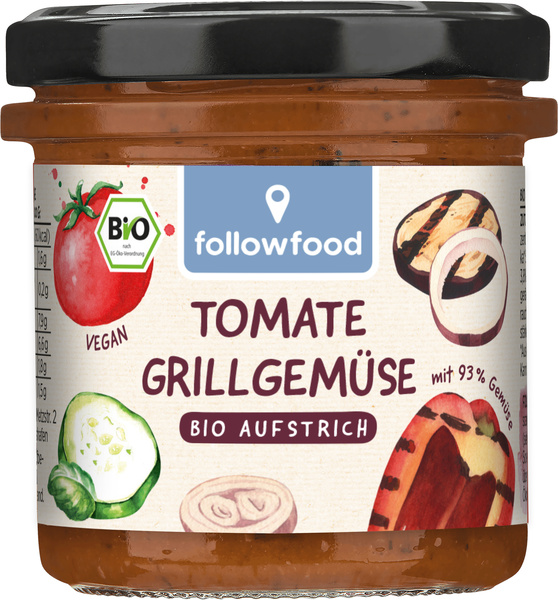 followfood Aufstrich Tomate & Grillgemüse 135 g