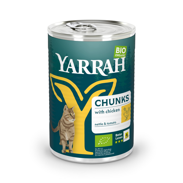 Yarrah Organic Petfood BRÖCKCHEN HUHN IN SOßE 405g