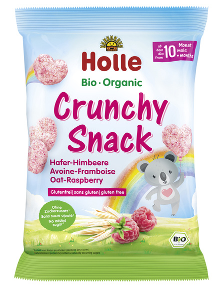 Holle Crunchy Snack Hafer-Himbeere 30 g
