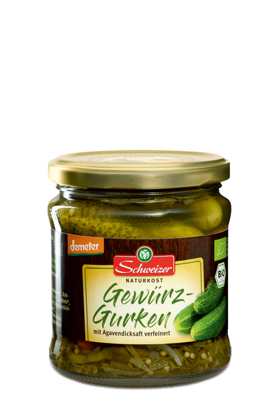 Schweizer Gewürzgurken demeter 330 g