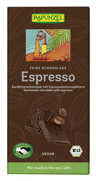 Rapunzel Zartbitter Schokolade Espresso 51% 80 g