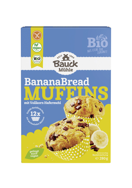 Bauck Mühle Banana Bread Muffins gf 280 g