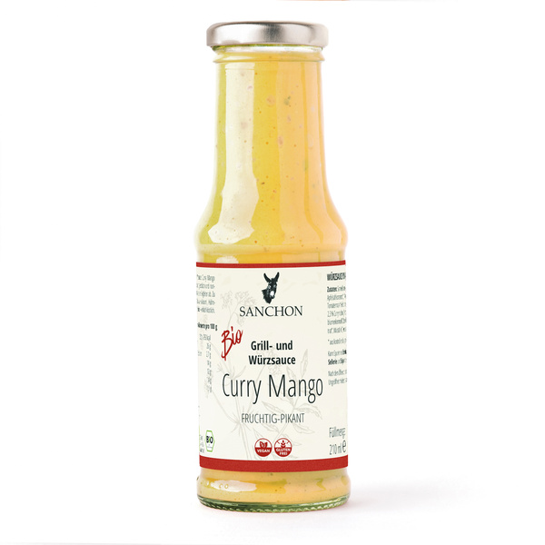 Sanchon Grill- und Würzsauce Curry Mango 210 ml